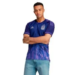 Camiseta Adidas Argentina Segunda Equipación Mundial Qatar 2022 -zapateria de futbol camiseta adidas argentina segunda equipacion world cup 2022 legacy indigo purple rush 2