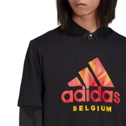 Camiseta Adidas Bélgica Fanswear Mundial Qatar 2022 -zapateria de futbol camiseta adidas belgica fanswear mundial qatar 2022 black 3