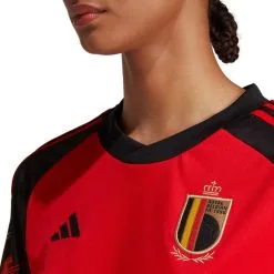 Camiseta Adidas Bélgica Primera Equipación Mundial Qatar 2022 Mujer -zapateria de futbol camiseta adidas belgica primera equipacion 2022 2023 mujer red black 2