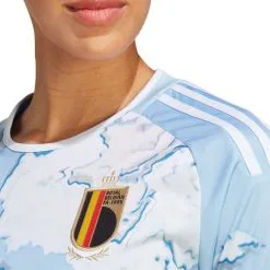 Camiseta Adidas Bélgica Segunda Equipación Mundial Qatar 2022 Mujer -zapateria de futbol camiseta adidas belgica segunda equipacion mundial qatar 2022 mujer clear sky 3