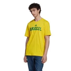 Camiseta Adidas Brazil Tee 7 Camiseta Adidas Brazil Tee -zapateria de futbol camiseta adidas brazil tee yellow 1