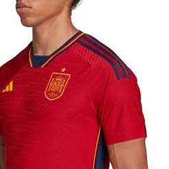 Camiseta Adidas España Primera Equipación Authentic Mundial Qatar 2022 -zapateria de futbol camiseta adidas espana primera equipacion authentic mundial qatar 2022 power red navy blue 4