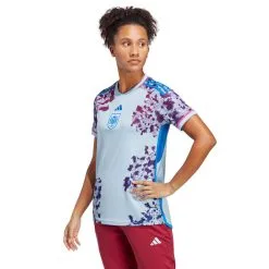 Camiseta Adidas España Segunda Equipación Mundial Femenino 2023 Mujer -zapateria de futbol camiseta adidas espana segunda equipacion mundial femenino 2023 mujer glow blue 2