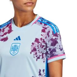 Camiseta Adidas España Segunda Equipación Mundial Femenino 2023 Mujer -zapateria de futbol camiseta adidas espana segunda equipacion mundial femenino 2023 mujer glow blue 4