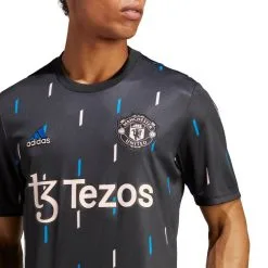 Camiseta Adidas Manchester United FC Pre-Match 2022-2023 -zapateria de futbol camiseta adidas manchester united fc pre match 2022 2023 black night grey glory blue icey pink 3