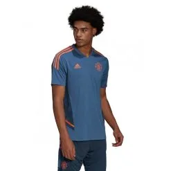 Camiseta Adidas Manchester United FC Training 2022-2023 -zapateria de futbol camiseta adidas manchester united fc training 2022 2023 crew blue 1