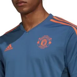 Camiseta Adidas Manchester United FC Training 2022-2023 -zapateria de futbol camiseta adidas manchester united fc training 2022 2023 crew blue 3