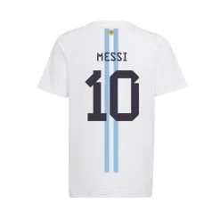 Camiseta Adidas Messi 10 Graphic Niño -zapateria de futbol camiseta adidas messi 10 gfx nino white 1