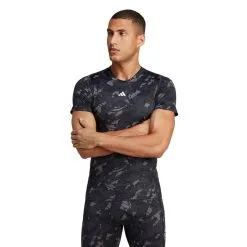 Camiseta Adidas TechFit Allover Print -zapateria de futbol camiseta adidas techfit allover print black 1