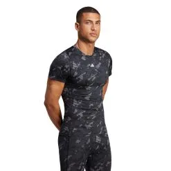 Camiseta Adidas TechFit Allover Print -zapateria de futbol camiseta adidas techfit allover print black 3