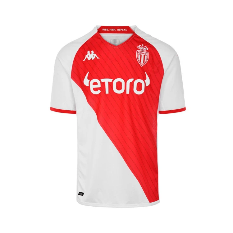 Camiseta Kappa AS Monaco Primera Equipación 2022-2023 Niño 1 Camiseta Kappa AS Monaco Primera Equipación 2022-2023 Niño