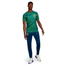 Camiseta Nike Brasil Pre-Match Mundial Qatar 2022 -zapateria de futbol camiseta nike brasil pre match mundial qatar 2022 coastal blue coastal blue 3