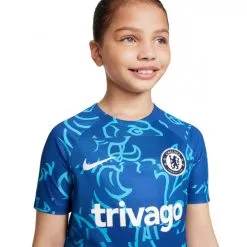 Camiseta Nike Chelsea FC Pre-Match 2022-2023 Niño -zapateria de futbol camiseta nike chelsea fc pre match 2022 2023 nino chlorine blue chlorine blue 2
