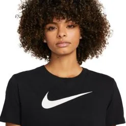 Camiseta Nike Dri-Fit Swoosh Mujer 6 Camiseta Nike Dri-Fit Swoosh Mujer -zapateria de futbol camiseta nike dri fit swoosh mujer black white 2