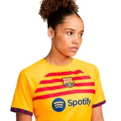 Camiseta Nike FC Barcelona Cuarta Equipación Stadium 2022-2023 Mujer -zapateria de futbol camiseta nike fc barcelona cuarta equipacion stadium 2022 2023 mujer yellow university red 4