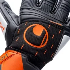 Guante Uhlsport Speed Contact Supersoft HN -zapateria de futbol guante uhlsport speed contact supersoft hn black white fluor orange 4