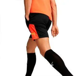 Pantalón Corto Puma IndividualFINAL Training -zapateria de futbol pantalon corto puma individualfinal training shorts puma black fiery coral 3
