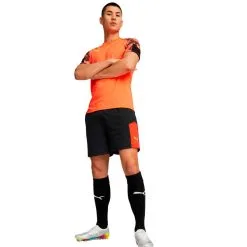 Pantalón Corto Puma IndividualFINAL Training -zapateria de futbol pantalon corto puma individualfinal training shorts puma black fiery coral 4