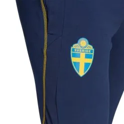 Pantalón Largo Adidas Suecia Training 2022-2023 -zapateria de futbol pantalon largo adidas suecia training mundial qatar 2022 navy blue yellow 4