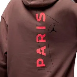 Sudadera Nike PSG X Jordan Fanswear Fleece -zapateria de futbol sudadera nike jordan psg fleece plum eclipse bright crimson 2