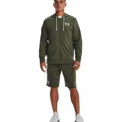 Sudadera Under Armour UA Rival Terry Left Chest Full-zip Hoodie -zapateria de futbol sudadera under armour ua rival terry lc fz marine od green onyx white 2