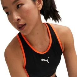 Sujetador Puma IndividualBLAZE High Neck -zapateria de futbol sujetador puma individualblaze high neck black ultra orange 3
