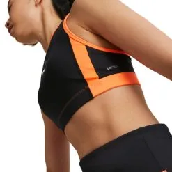 Sujetador Puma IndividualBLAZE High Neck -zapateria de futbol sujetador puma individualblaze high neck black ultra orange 4