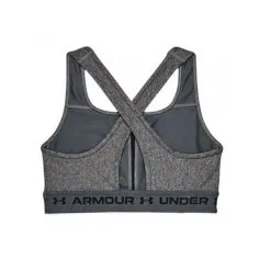 Sujetador Under Armour UA Crossback Mid Heather Mujer -zapateria de futbol sujetador under armour ua crossback mid heather mujer charcoal light heather pitch gray black 2